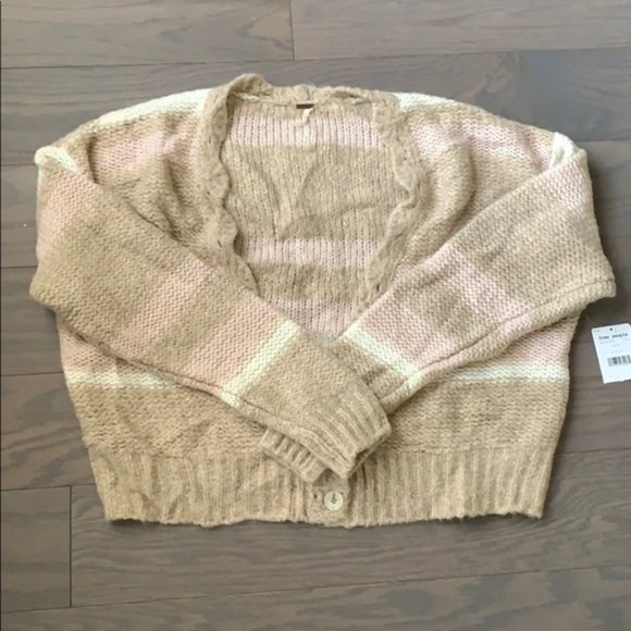 Nwt Free People Fine Time Striped Cardigan Sweater - Picture 4 of 7